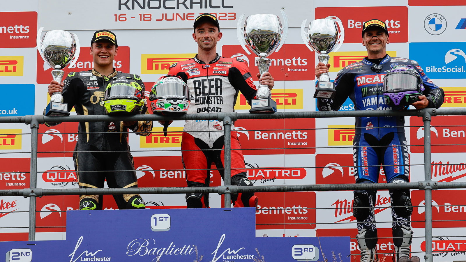 Knockhill, 2023, podium, Irwin, Ryde, O'Halloran, Race one